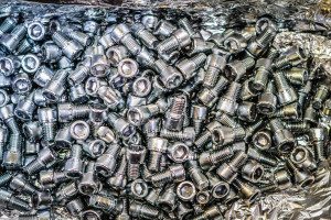 pile of hex screws